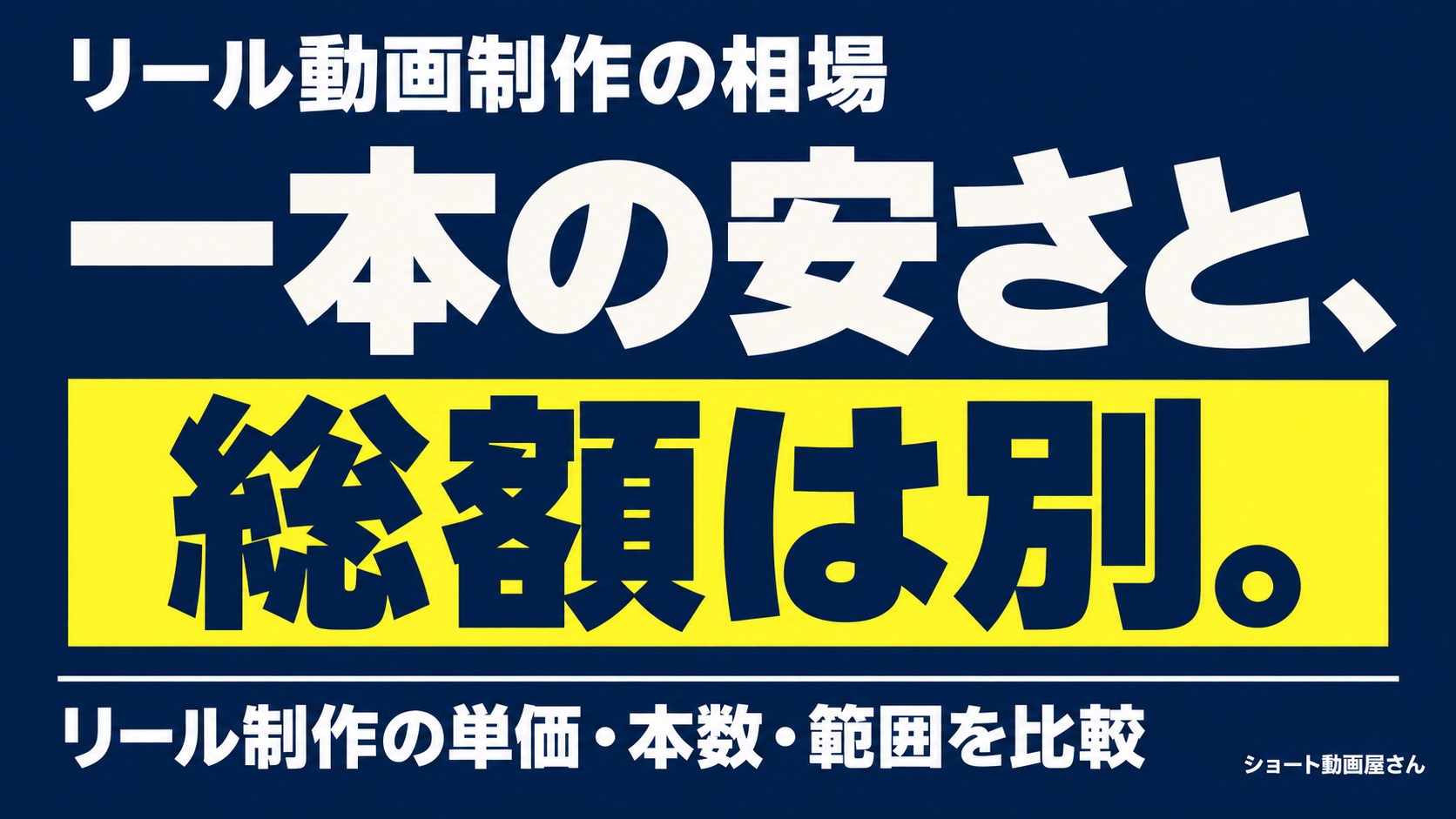 リール動画制作の相場｜一本単価と発注総額の違いのアイキャッチ画像