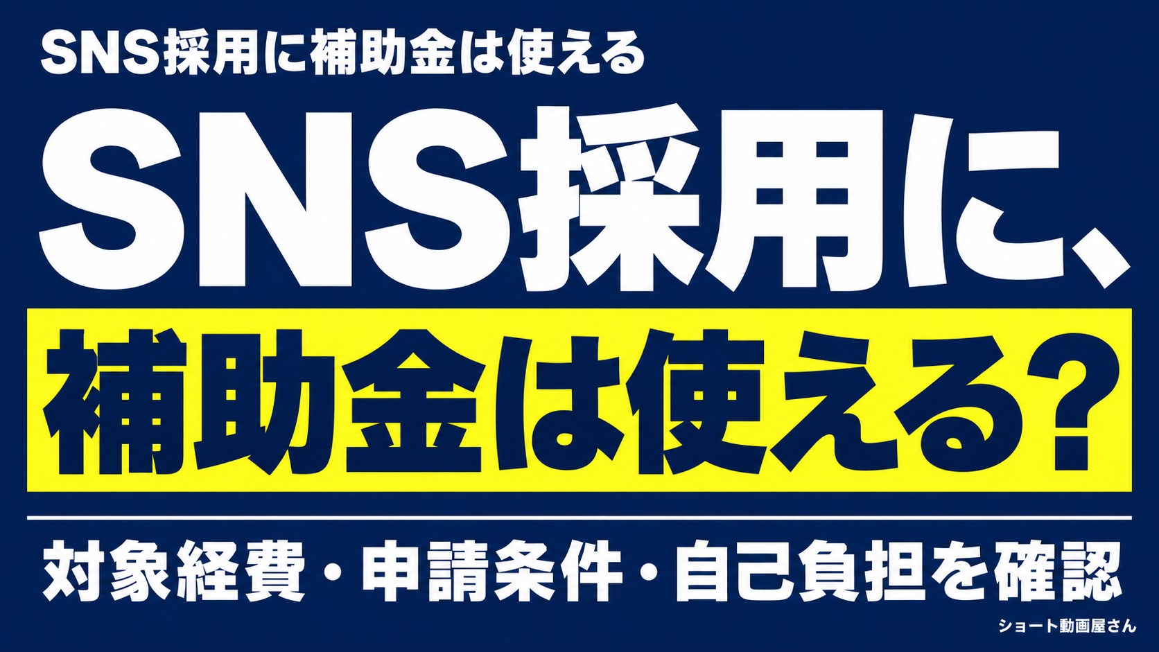 SNS採用に補助金は使える?発注前の経費・要件確認のアイキャッチ画像