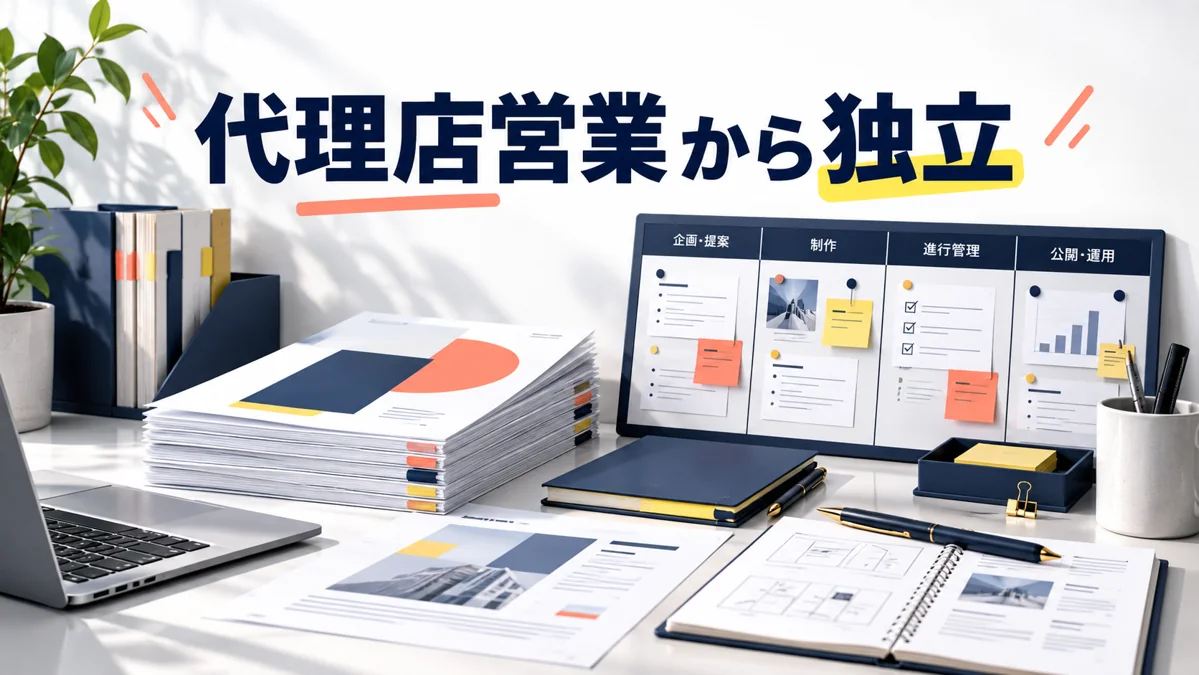 広告代理店の営業経験は独立に活かせる？提案と制作管理の違いのアイキャッチ画像