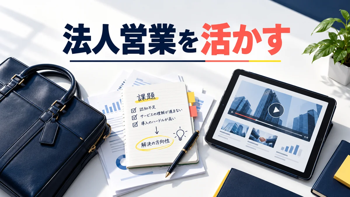 法人営業の経験を副業に活かすには？動画サービスという選択肢のアイキャッチ画像
