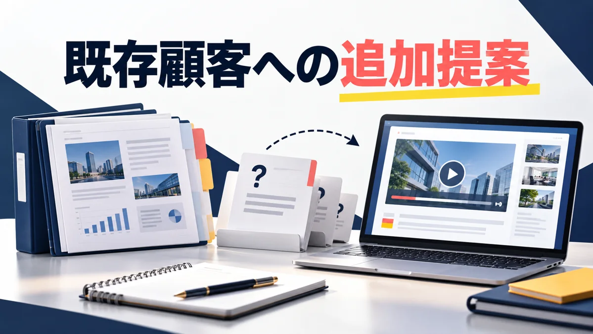既存顧客への追加提案はどう進める？動画が必要な課題の見つけ方のアイキャッチ画像