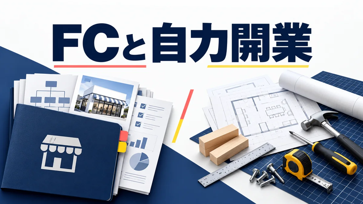フランチャイズと自力開業はどちらが合う？費用・自由度・支援で比較のアイキャッチ画像