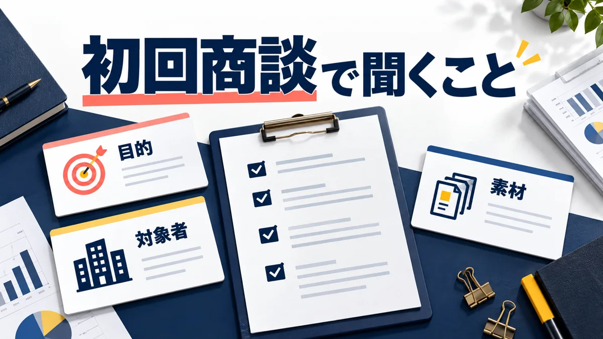 動画サービスの営業は何を聞く？初回商談のヒアリング項目のアイキャッチ画像