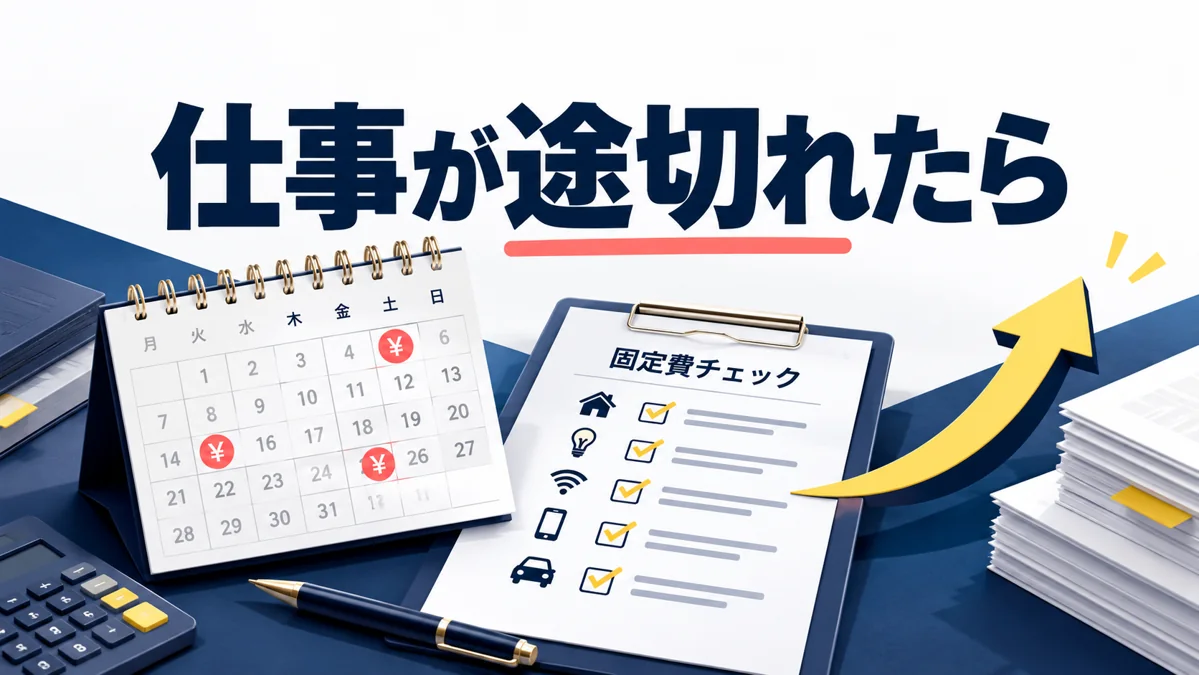 開業後に仕事が途切れたら？固定費と営業活動を見直す順番のアイキャッチ画像