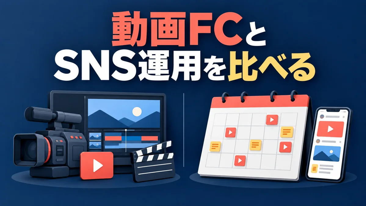動画フランチャイズとSNS運用代行の違い｜仕事内容と契約を比較のアイキャッチ画像