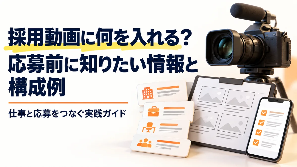 採用動画に入れる内容｜応募前の疑問から決める構成と撮影例のアイキャッチ画像