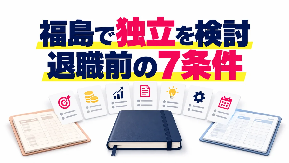 福島で会社員から独立を目指すなら?退職前に確認したい7つの条件のアイキャッチ画像