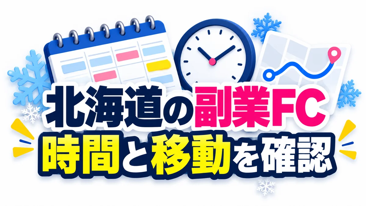 北海道で会社員が副業FCを選ぶなら？時間と移動の7つの確認のアイキャッチ画像