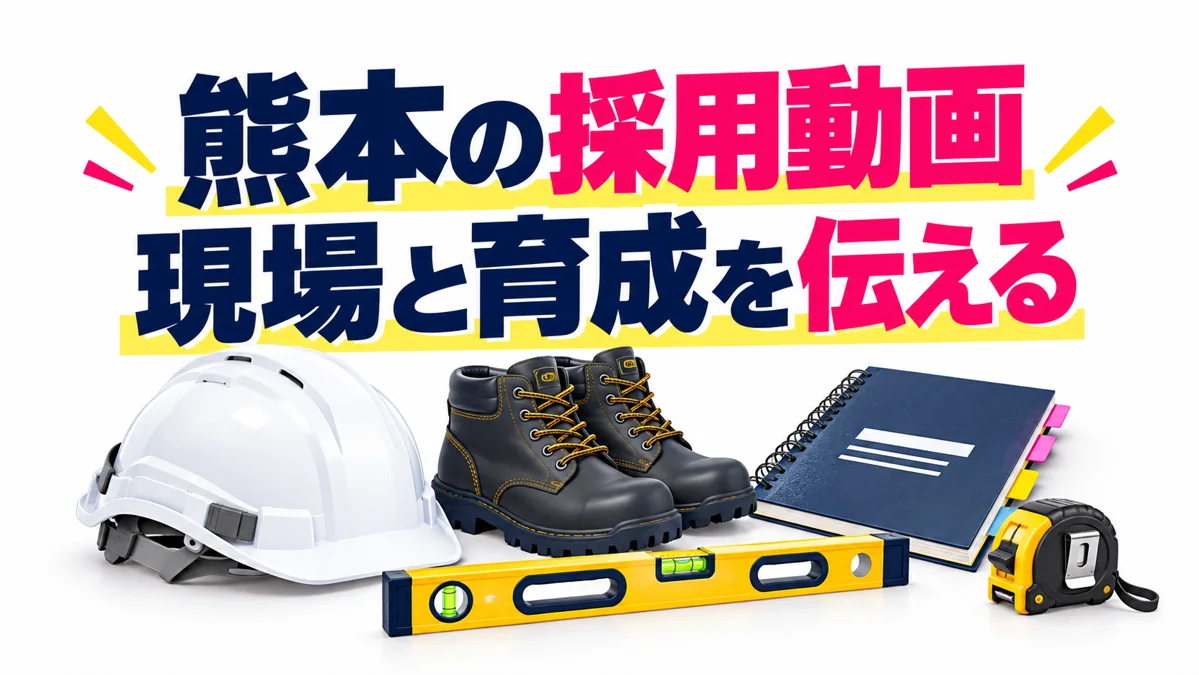 熊本の建設会社向け採用動画|現場の仕事と育成を伝える7つの企画のアイキャッチ画像