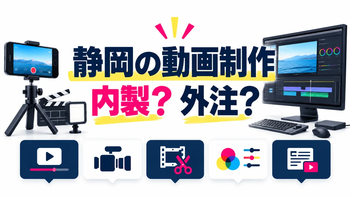 静岡でショート動画を内製するか外注するか?5つの判断基準のアイキャッチ画像