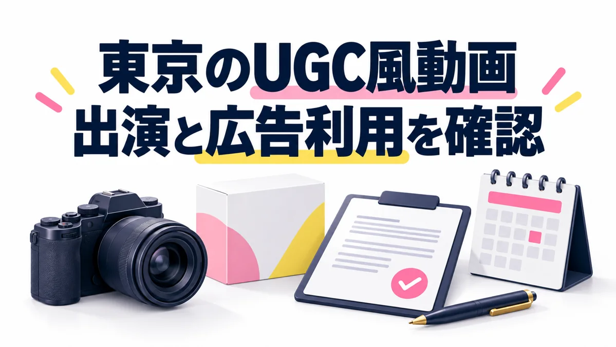 UGC風動画の制作会社の選び方|演出・出演者・広告利用の確認事項のアイキャッチ画像