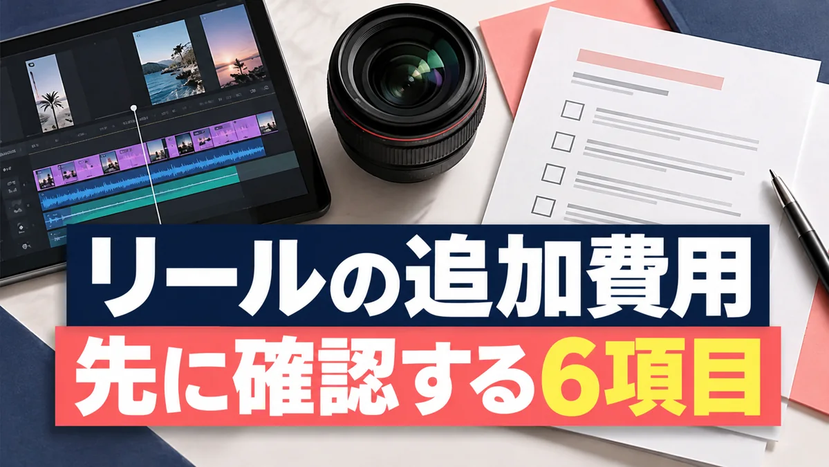 Instagram広告の運用代行費用｜リール制作で別料金になりやすい6項目のアイキャッチ画像