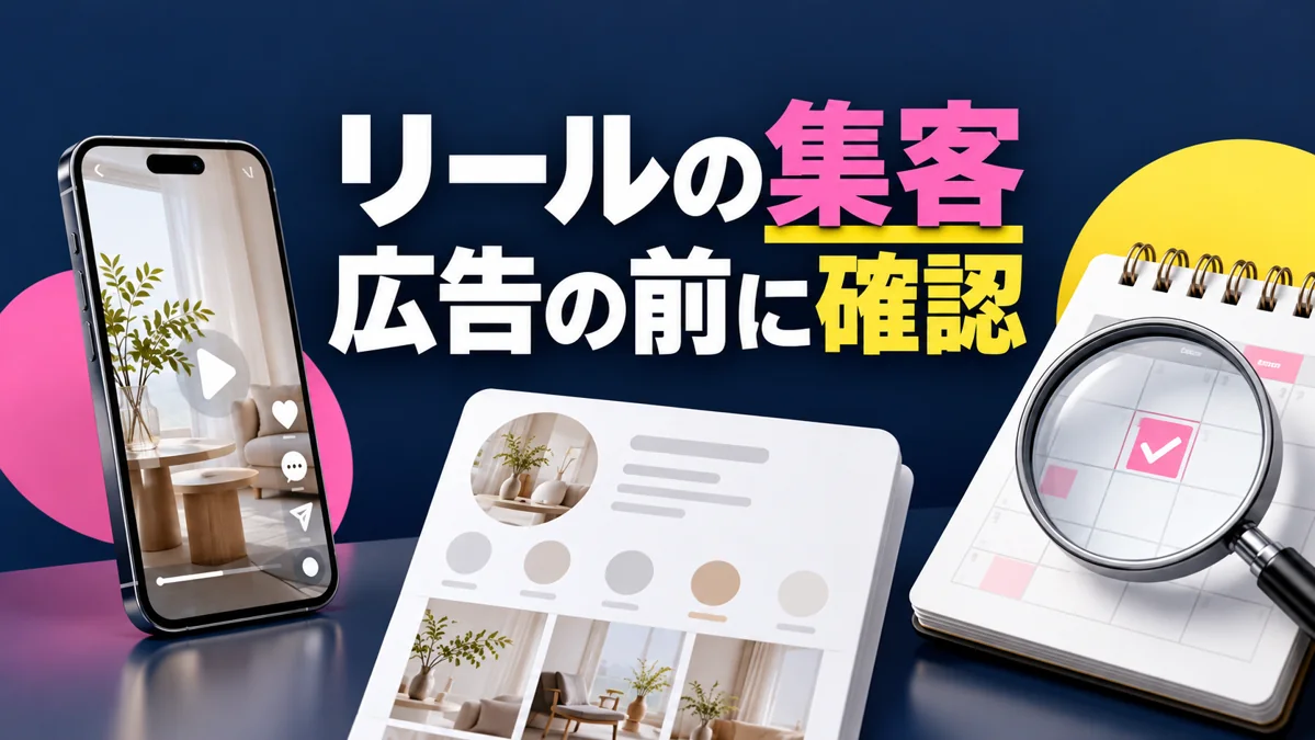 Instagramリールを投稿しても集客できない？広告を検討する前の5つの確認のアイキャッチ画像
