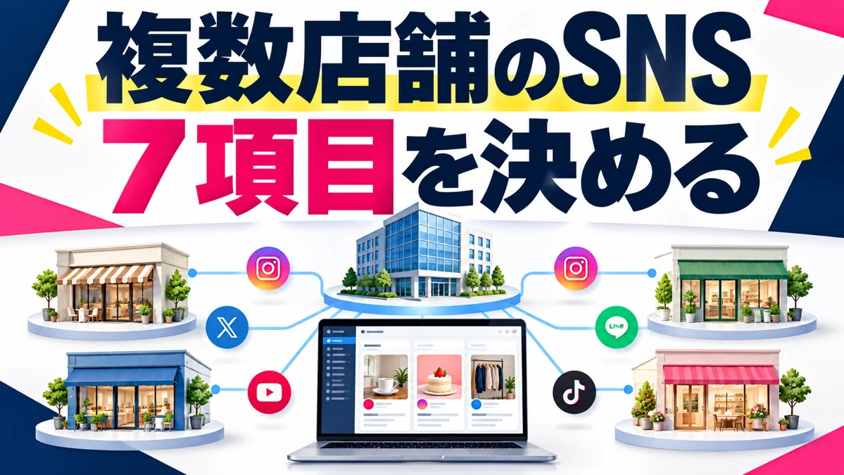 複数店舗のSNS運用を外注するには？本部・店舗・運用会社で決めたい7項目のアイキャッチ画像
