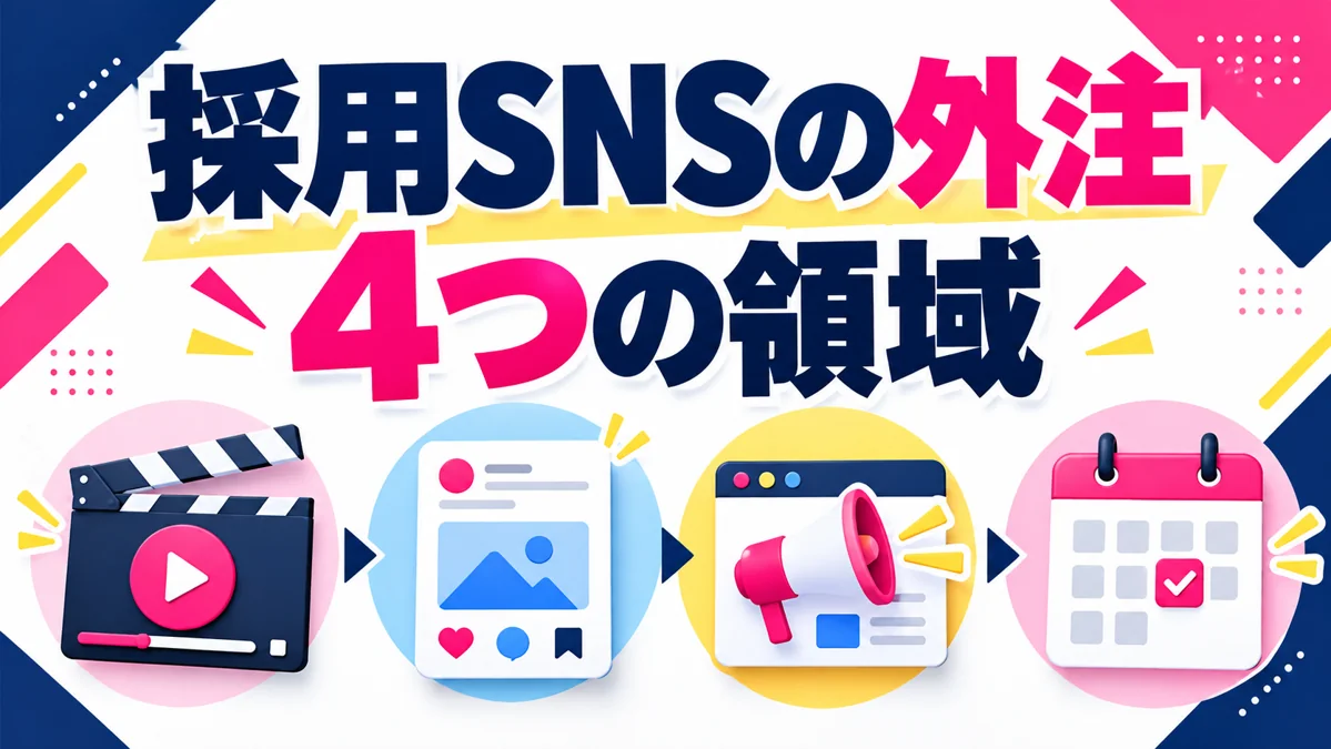 採用SNS運用代行はどこまで頼める？動画・投稿・広告・応募対応の4領域のアイキャッチ画像