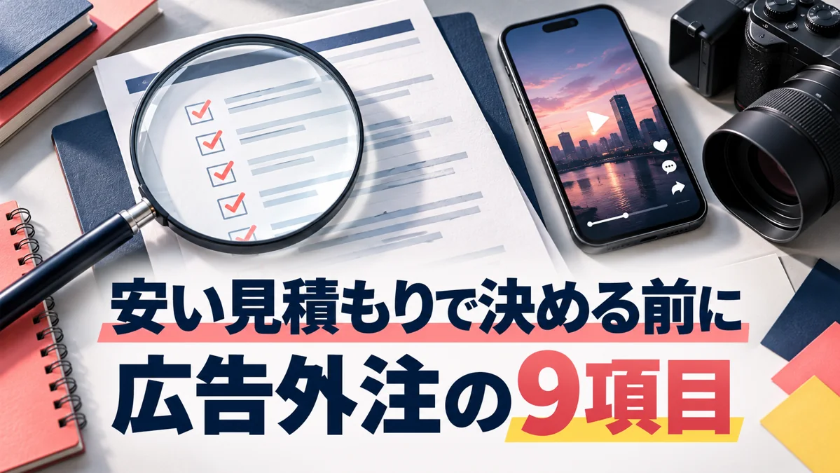 安い見積もりで決める前に｜ショート動画広告の外注で確認したい9項目のアイキャッチ画像