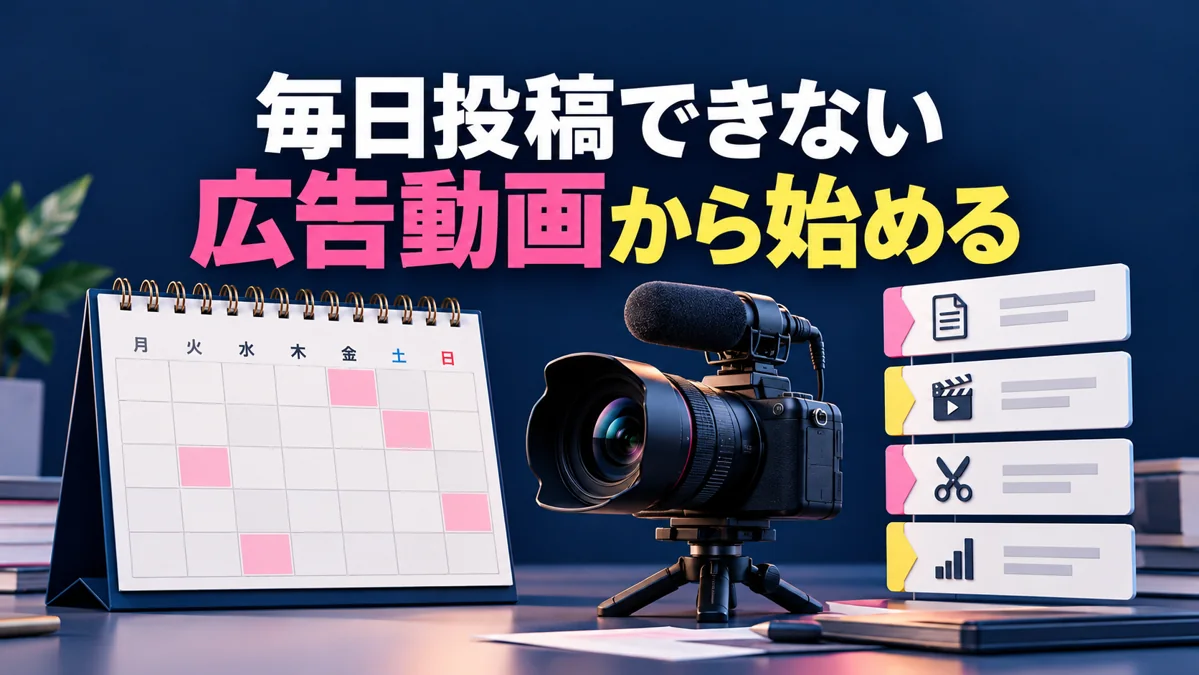 SNSを毎日更新できない企業へ｜広告用ショート動画から始める4ステップのアイキャッチ画像