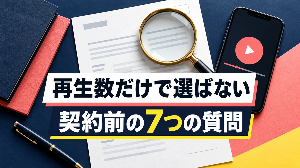 再生数だけでSNS運用会社を選んでいませんか？契約前に聞きたい7つの質問のアイキャッチ画像