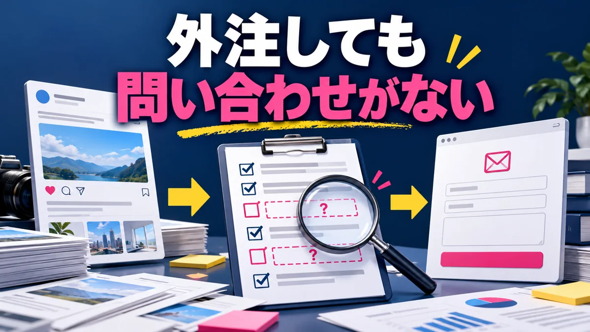 SNS運用を外注しても問い合わせが増えない｜依頼範囲を見直す7つの質問のアイキャッチ画像