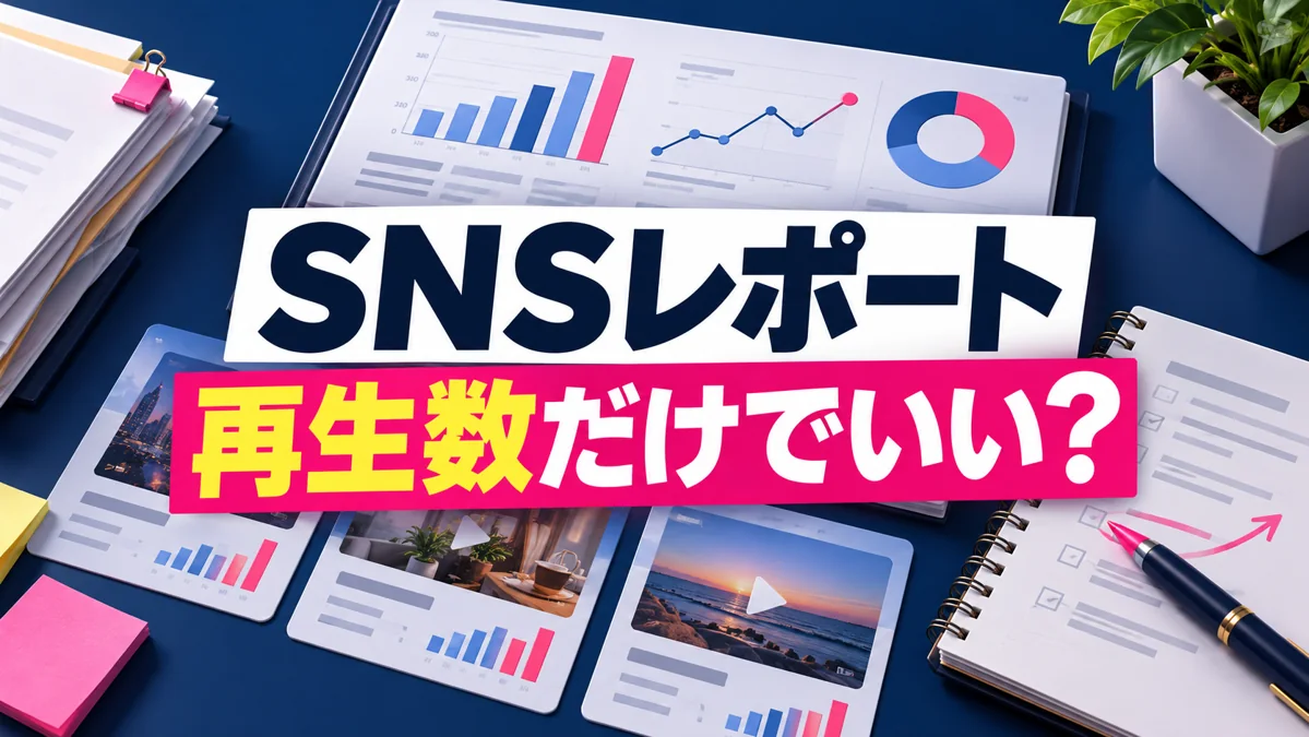 SNS運用レポート、再生数だけで満足していませんか？確認したい7項目のアイキャッチ画像