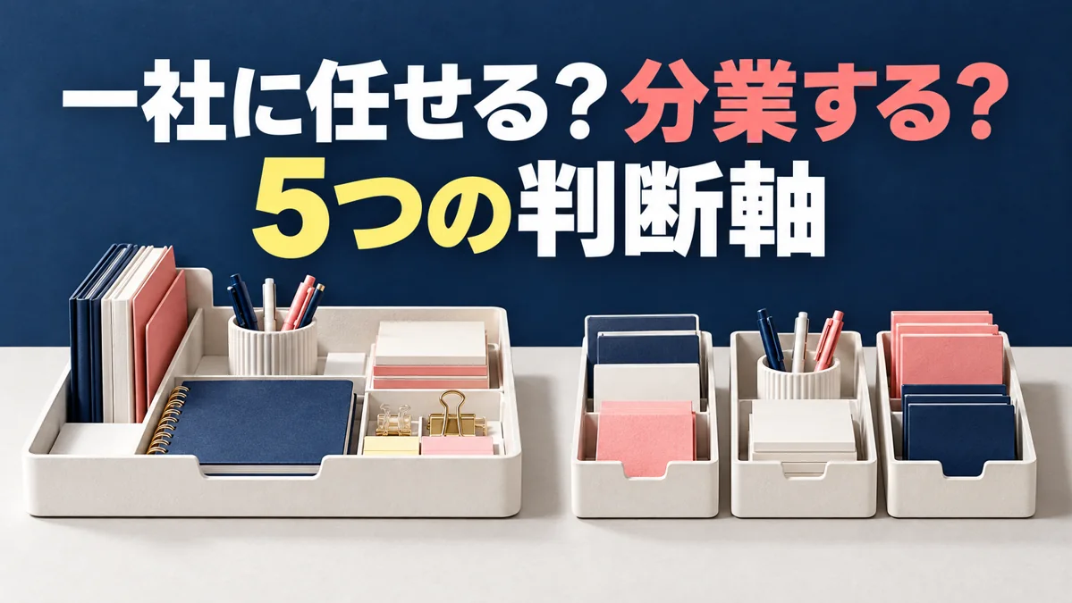 SNSの企画・撮影・投稿・広告を一社に任せる？分業と比較する5つの判断軸のアイキャッチ画像