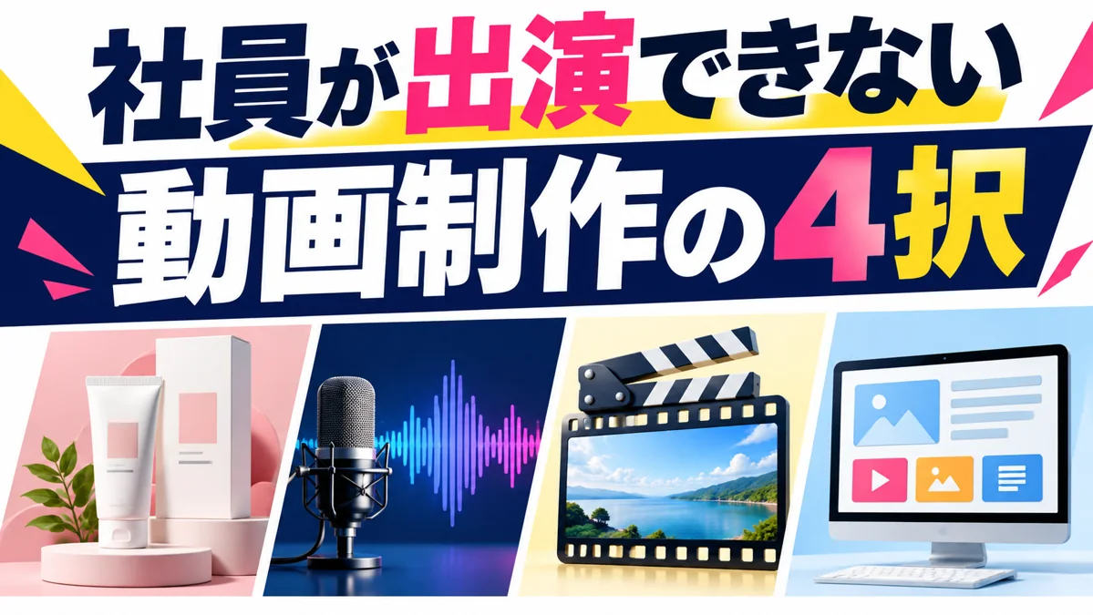 出演できる社員がいない企業へ｜ショート動画を作る4つの選択肢のアイキャッチ画像