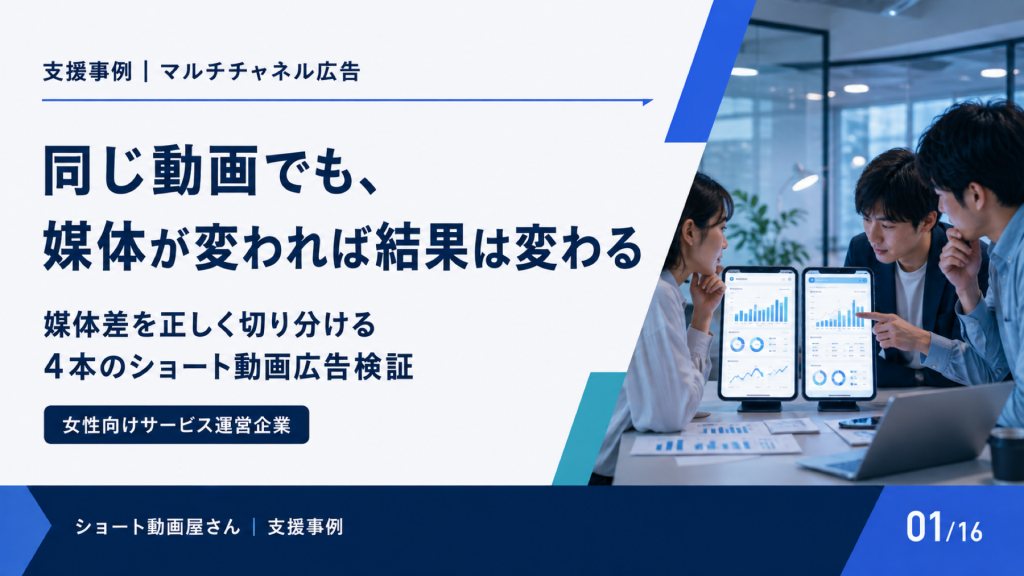 同じショート動画でも、媒体が変われば結果は変わるの表紙