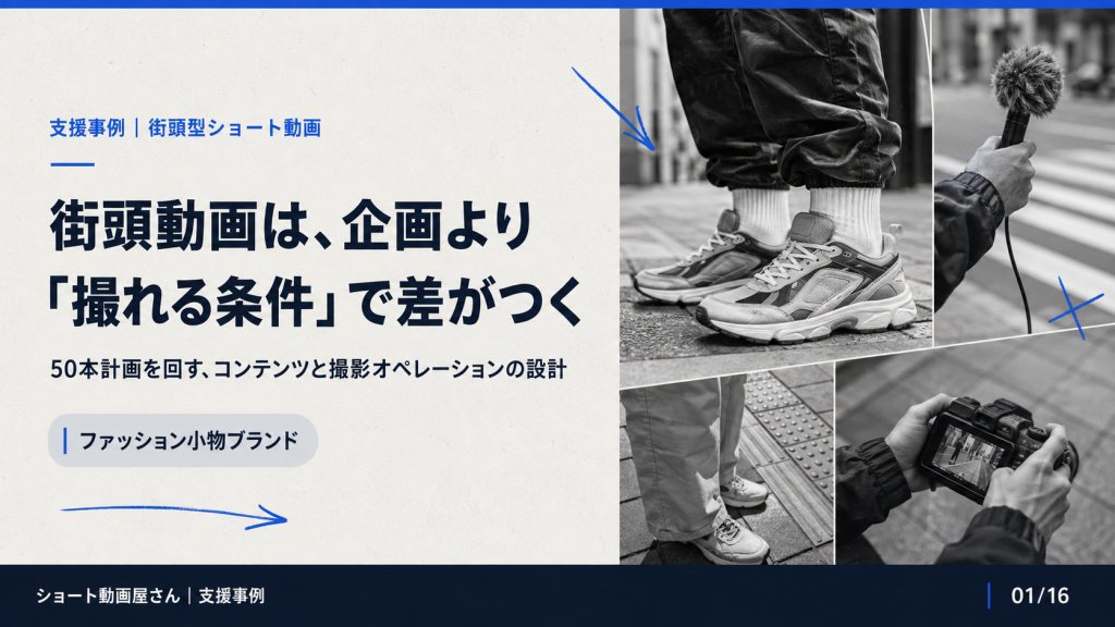 街頭ショート動画は、企画より「撮れる条件」で差がつくの表紙
