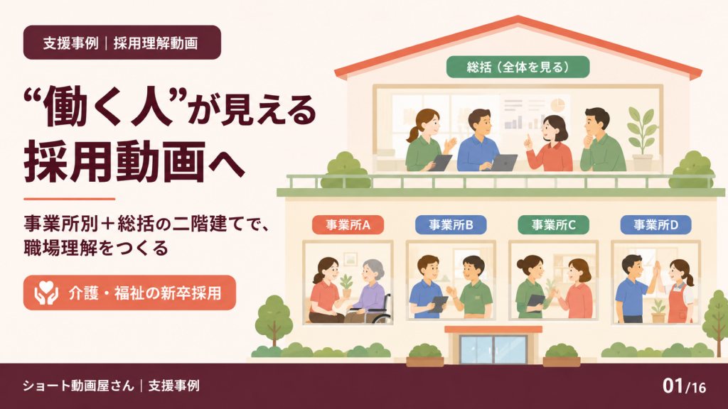 “働く人”が見える採用ショート動画への表紙