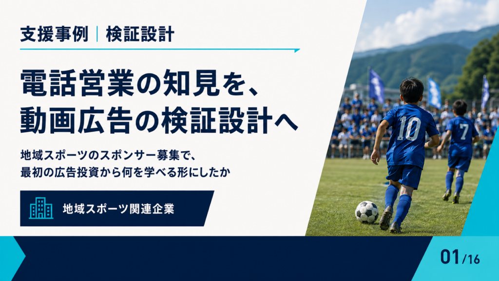 電話営業の知見をショート動画広告の検証設計への表紙