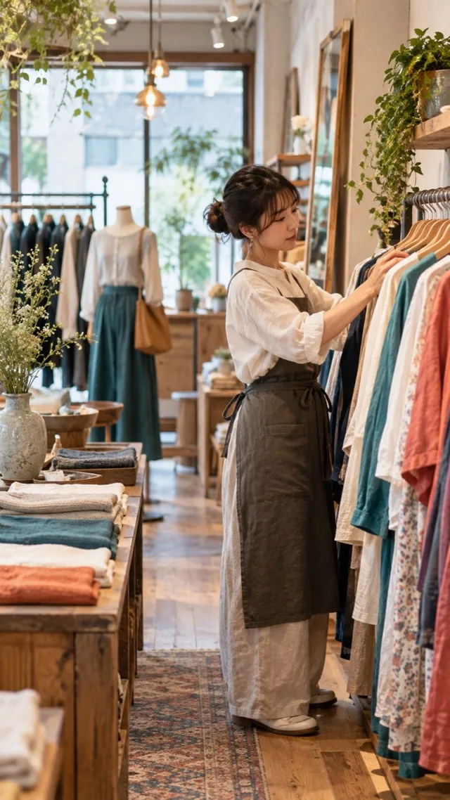 商品を丁寧に扱う店舗スタッフのイメージ