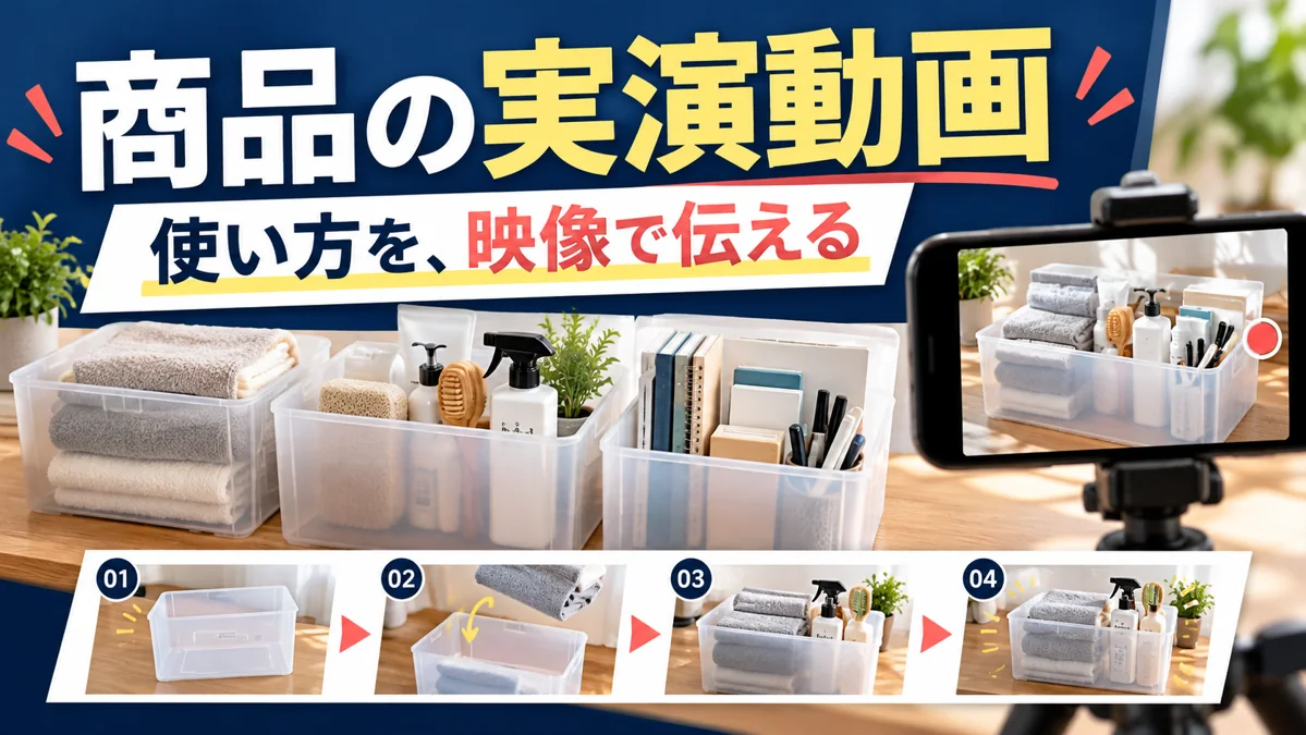 商品の実演動画の作り方｜使い方と魅力を短く伝える構成例のアイキャッチ画像