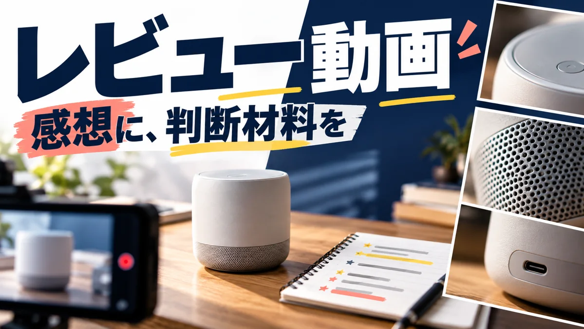 レビュー動画の作り方｜感想だけで終わらない商品紹介の組み立て方のアイキャッチ画像