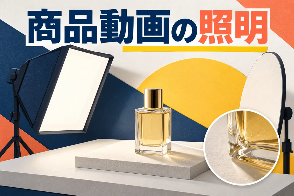 商品動画の照明の基本｜質感・色・立体感を伝える光の当て方のアイキャッチ画像