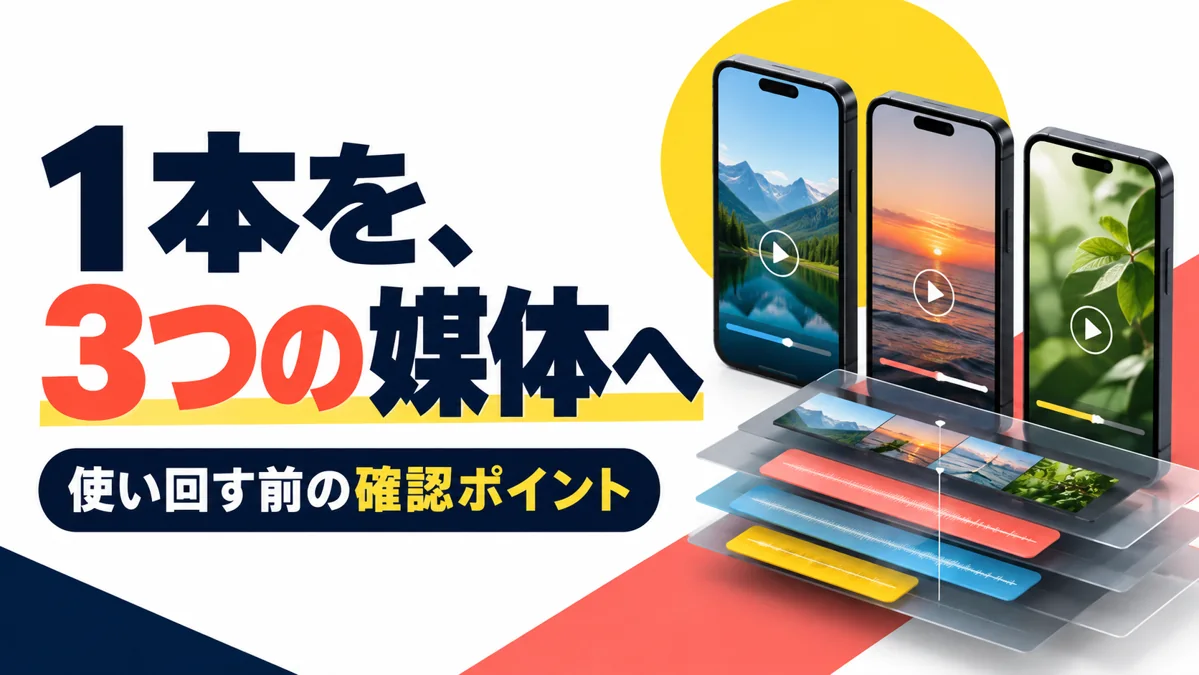 同じ動画をTikTok・リール・ショートに使える?投稿前の調整ポイントのアイキャッチ画像