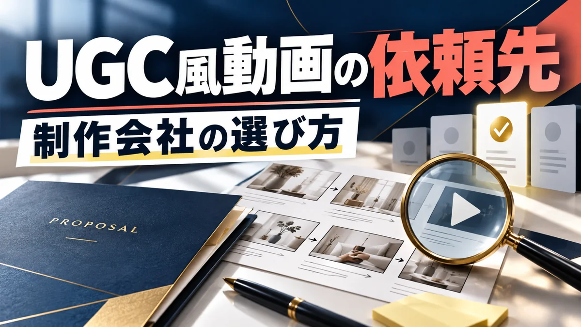 UGC風動画の制作会社の選び方｜演出・出演者・広告利用の確認事項のアイキャッチ画像