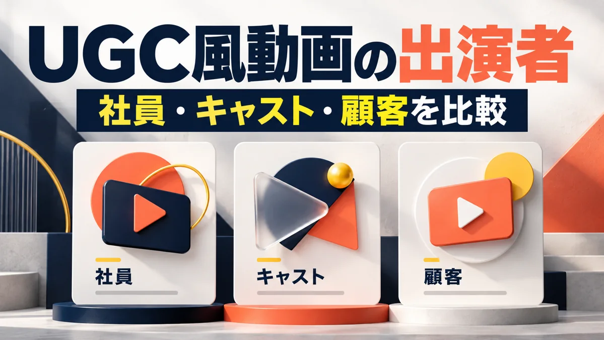 UGC風動画の出演者はどう選ぶ？社員・キャスト・顧客出演の違いのアイキャッチ画像
