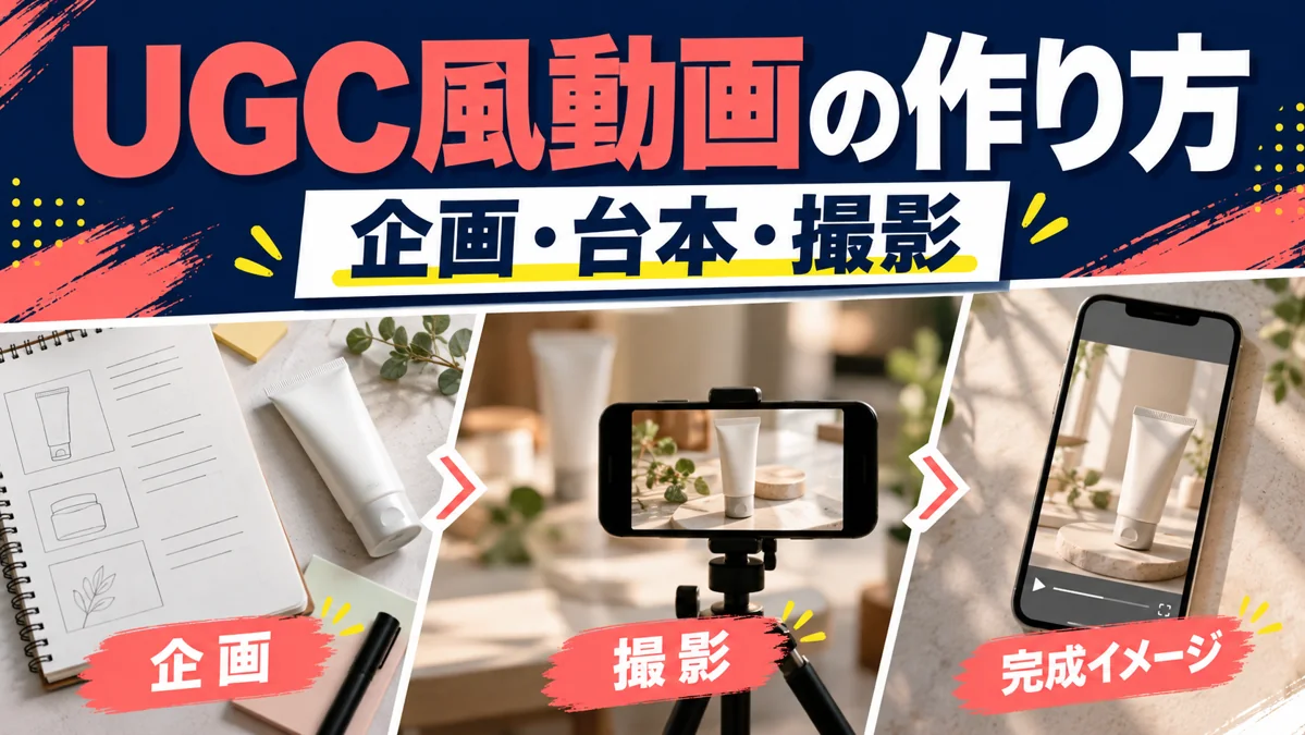 UGC風動画の作り方｜自然に商品を伝える企画・台本・撮影の進め方のアイキャッチ画像
