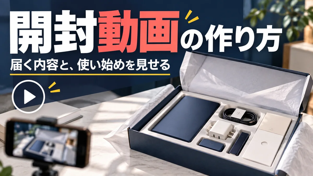 開封動画の作り方｜箱を開けるだけで終わらせない見せ場の設計のアイキャッチ画像