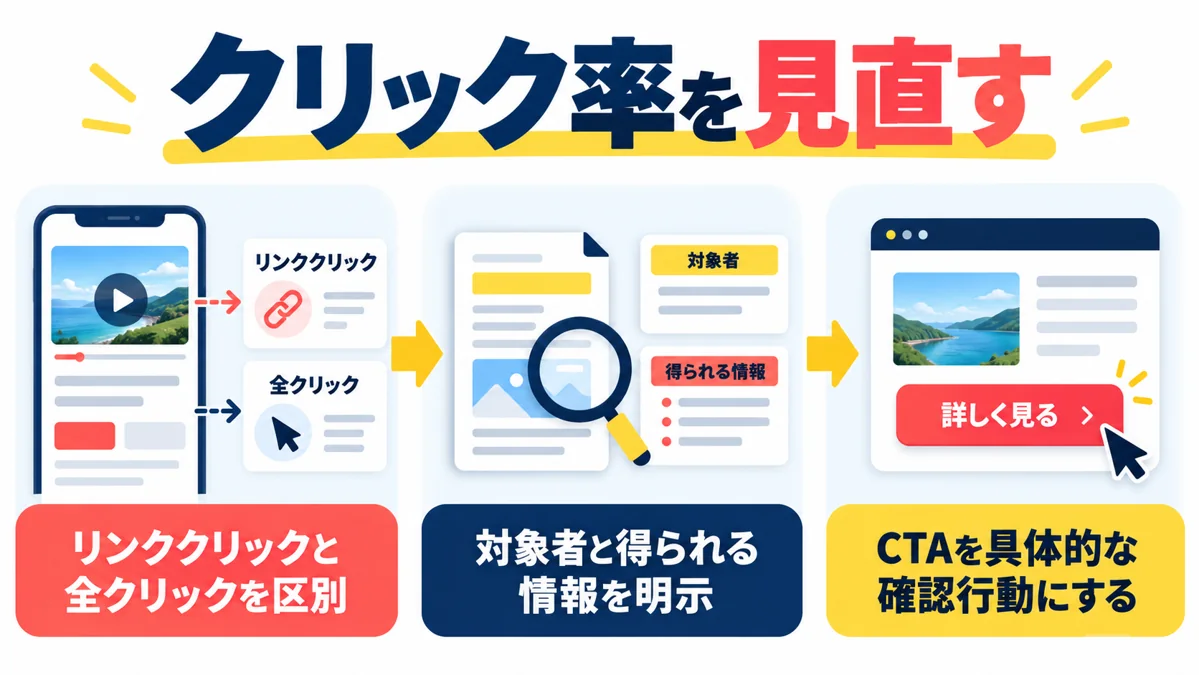 動画広告のクリック率を改善する方法|訴求・見せ方・CTAの検証のアイキャッチ画像