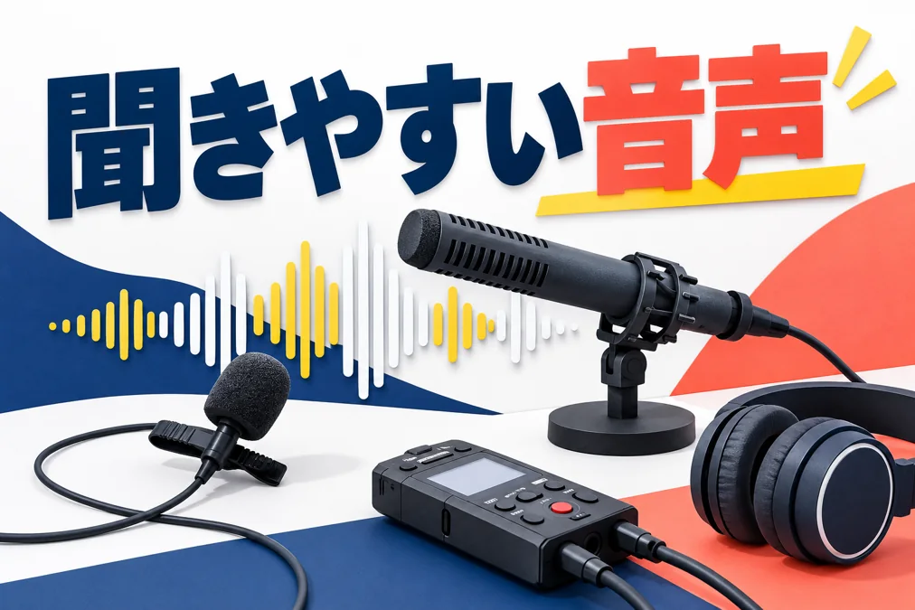 商品紹介・インタビューの音声収録｜聞き取りやすく撮る準備と機材選びのアイキャッチ画像
