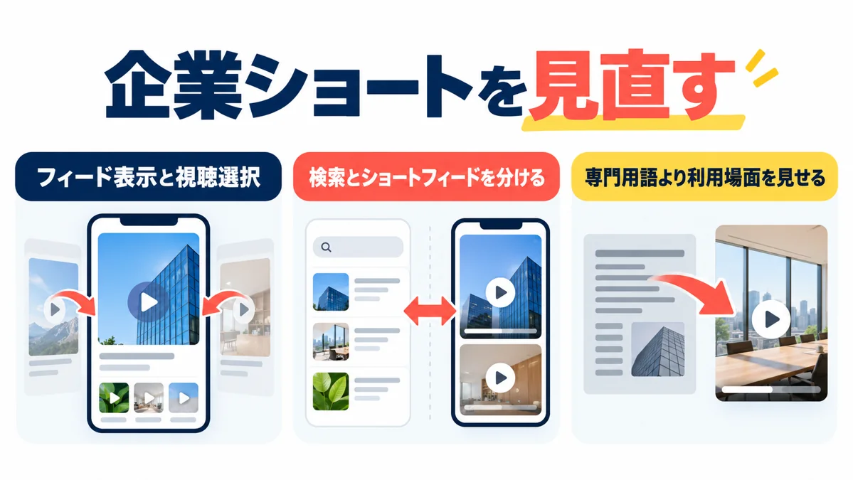 企業のYouTubeショートが伸びないときに確認したい企画と構成のアイキャッチ画像