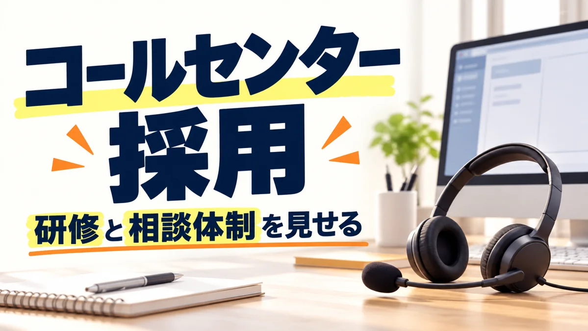 コールセンターの採用動画｜受発信・研修・相談体制の見せ方のアイキャッチ画像