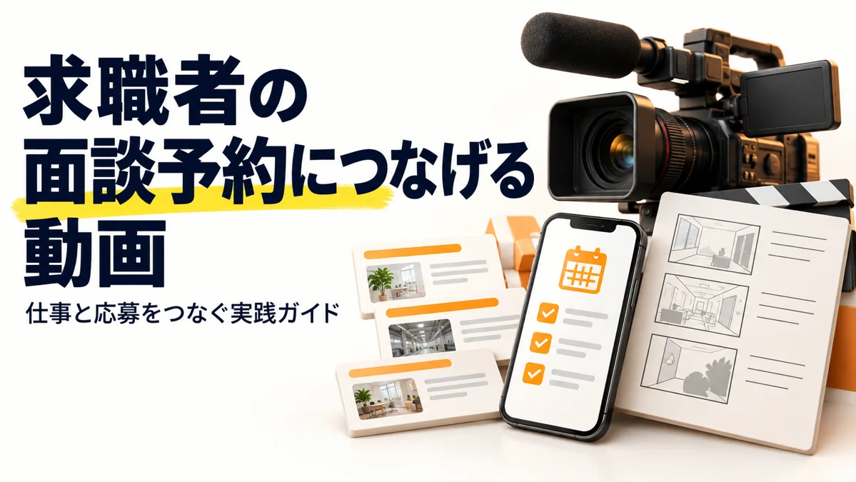 求職者の面談予約につなげる動画｜登録後の案内と不安の解消のアイキャッチ画像