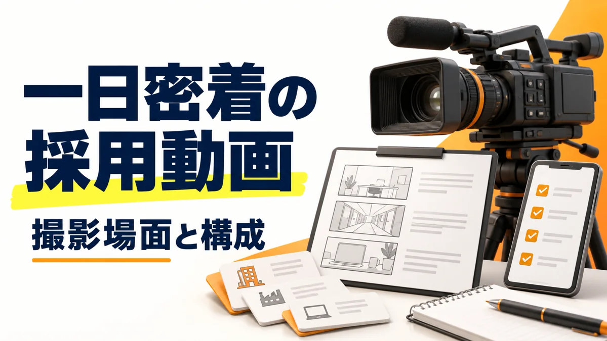 一日密着の採用動画｜撮影場面・構成・短編への分け方のアイキャッチ画像