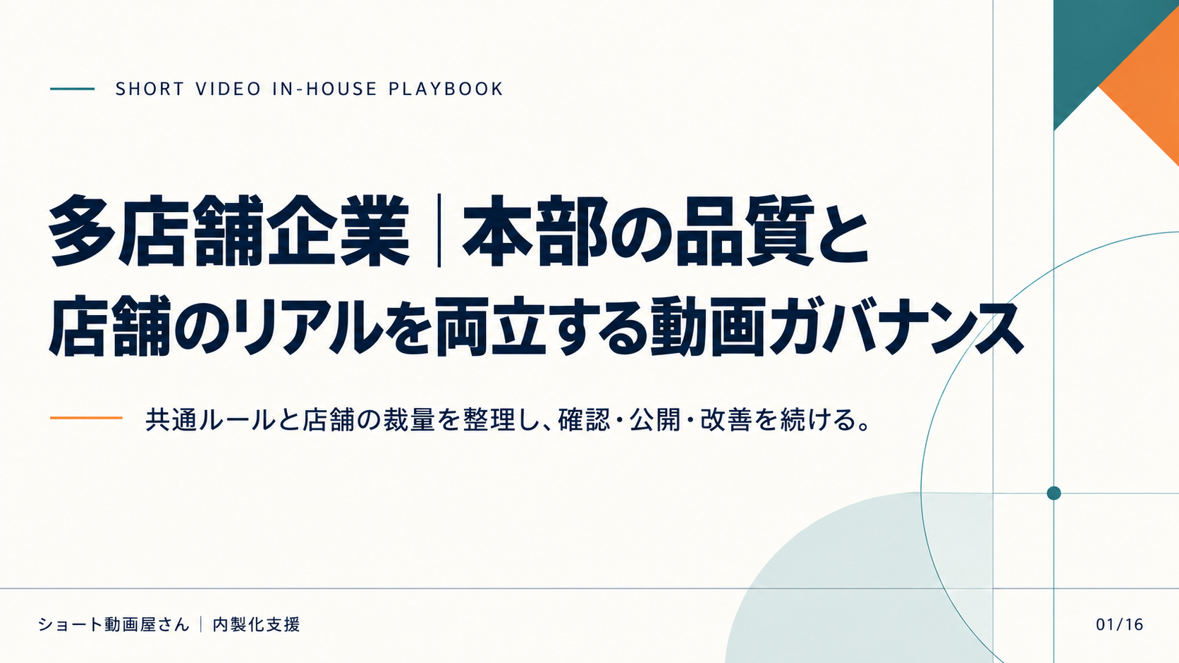 多店舗企業｜本部の品質と店舗のリアルを両立する動画ガバナンスの表紙